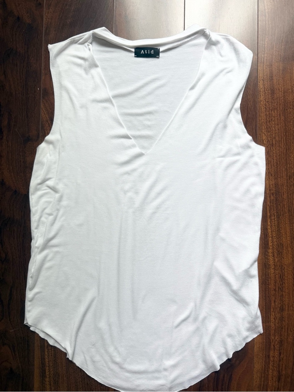 Atid White V-Neck Sleeveless Top w/ Choker / Size Small / Worn Once!